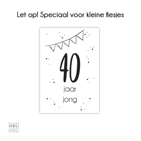 Etiket - 40 jaar jong mini