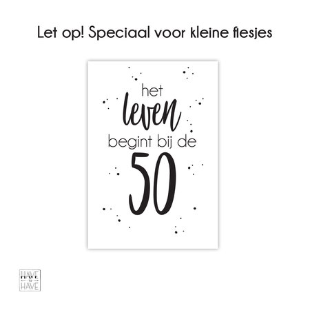 Etiket - het leven begint bij de 50