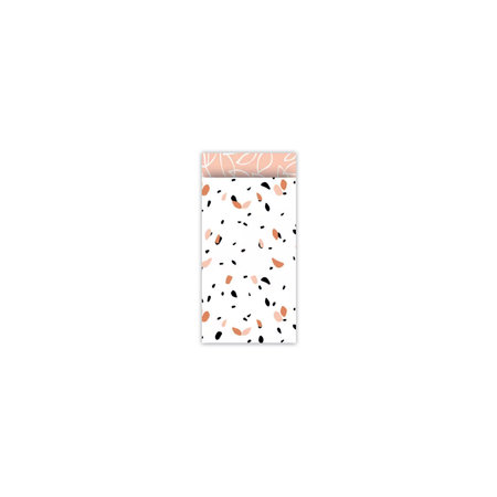 5x Mini cadeauzakje oranje 7 x 13 cm