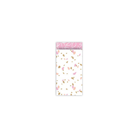 5x Mini cadeauzakje roze 7 x 13 cm