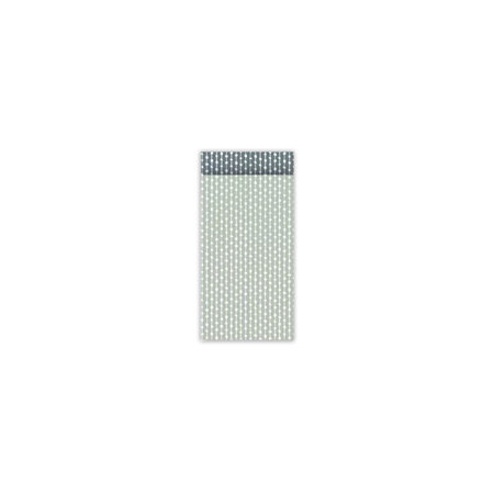 5x Mini cadeauzakje licht groen streepje stip 7 x 13 cm
