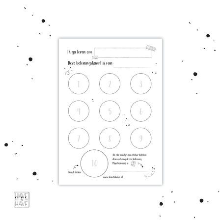 Printable - Beloningskaart 22