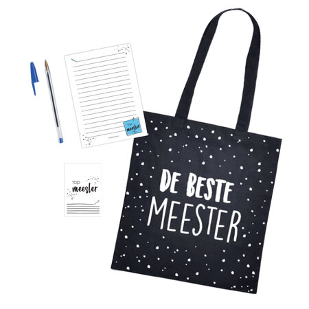 Pakket meester met tas
