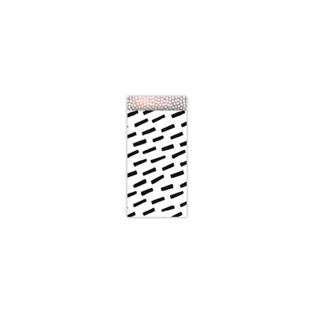 5x Mini cadeauzakje roze streep 7 x 13 cm