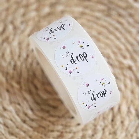 Sticker 4 cm - 10x 't zit drop