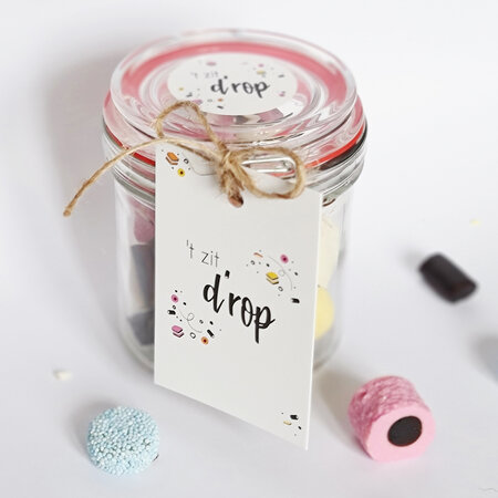 Sticker 4 cm - 10x 't zit drop