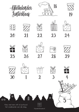 Aftelkalender 2023 Sinterklaas