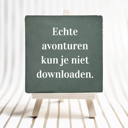 Tegel - avonturen kun je niet downloaden