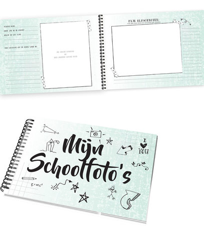 Mijn schoolfoto boek mint groen A4