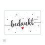 Cadeaukaartje - Bedankt
