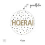 Sticker 4 cm - 10x Hoera goud