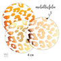 4 cm - 9x Panter wit