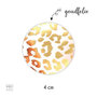 4 cm - 9x Panter wit