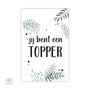 Cadeaukaartje - 21 Jij bent een topper 