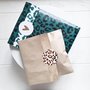 5x Cadeauzakje van kraft papier 12 x 19 cm