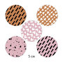 Sticker 5 cm - 10 stickers roze-oranje