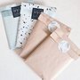 5x Cadeauzakje van kraft papier 12 x 19 cm