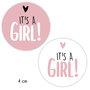 Sticker 4 cm - 10x it's a girl