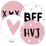 Sticker 4 cm - 12x Bff