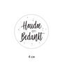 Sticker 4 cm - 10x Houdoe en bedankt sticker