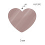 Sticker 5 cm - 10x Hartje metallic roze