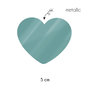 Sticker 5 cm - 10x Hartje metallic groen