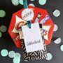 5x Mini cadeauzakje zwart goud blad 7 x 13 cm
