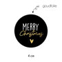 Sticker 4 cm - 10x Merry christmas