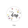 Sticker 4 cm - 10x 't zit drop 