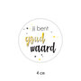 Sticker 4 cm - 10x Jij bent goud waard 23