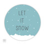 Wooncirkel L - Let it snow blauw