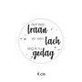 Sticker 4 cm - traan en lach