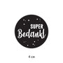 Sticker 4 cm - 10x super bedankt 24